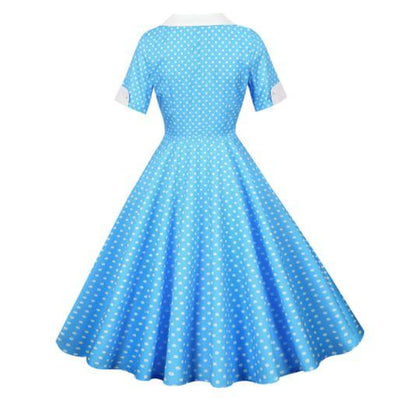 Vintage 50'er Sky Polka Dot Kjole