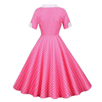 Vintage 50'er Pink Polka Dot Kjole