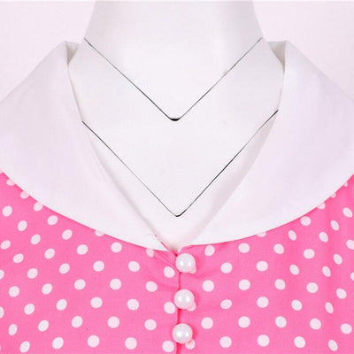 Vintage 50'er Pink Polka Dot Kjole