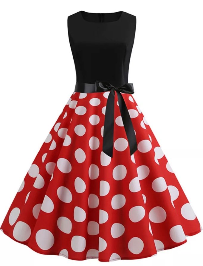 Vintage Engelsk Rød Kjole