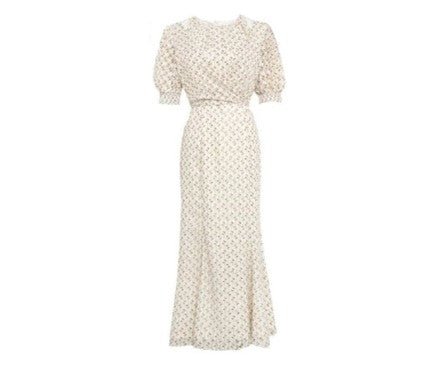 Vintage 1940'er Beige Kjole