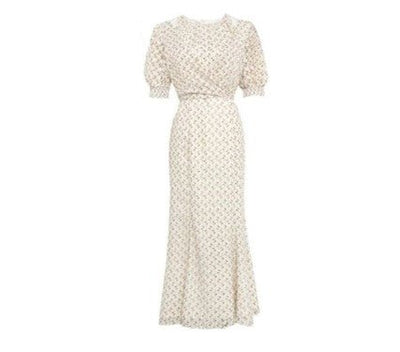 Vintage 1940'er Beige Kjole