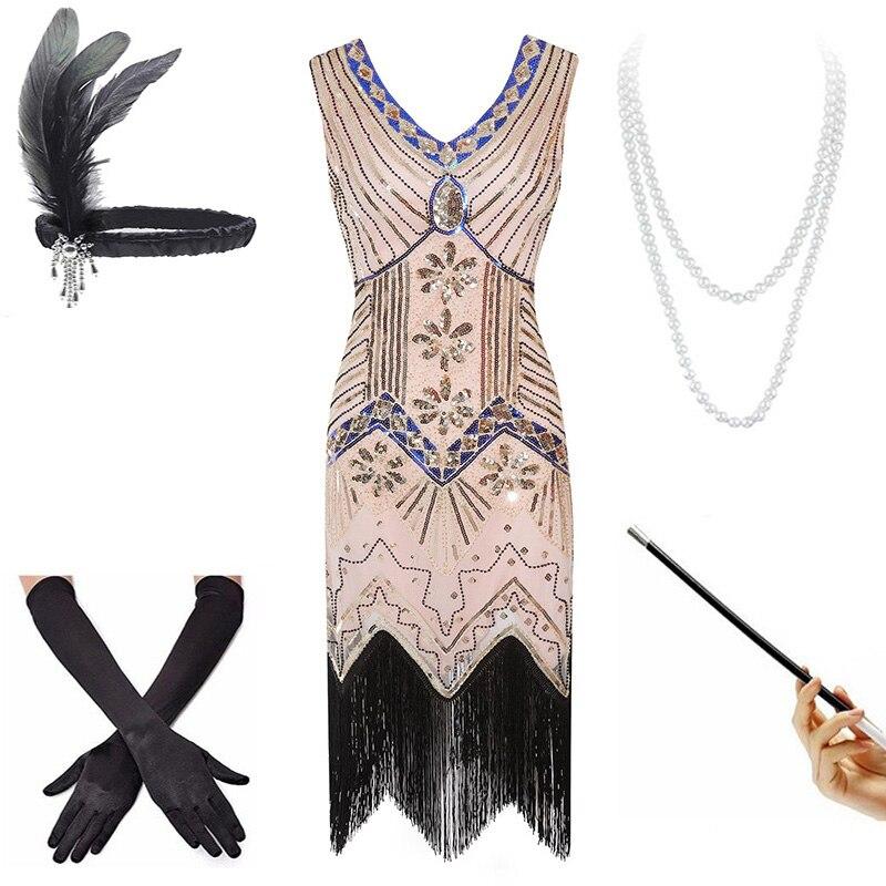 Vintage 20'er Lyserød Kjole