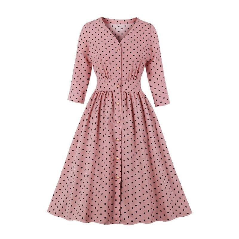 Vintage 50'er Langærmet Kjole