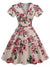 Vintage 60'er Beige Blomsterkjole