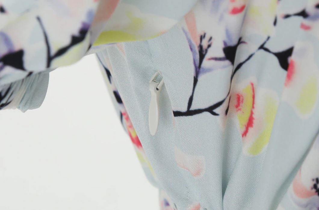 Vintage 60'er Blå Blomsterkjole