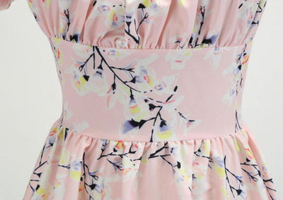 Vintage 60'er Pink Blomsterkjole