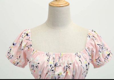 Vintage 60'er Pink Blomsterkjole