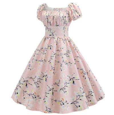 Vintage 60'er Pink Blomsterkjole