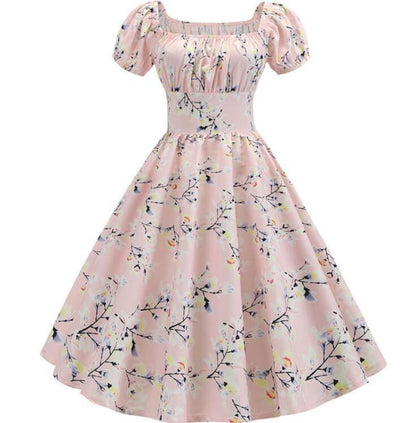 Vintage 60'er Pink Blomsterkjole