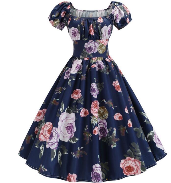 Vintage 60'er Kjole Roser