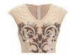 Vintage 1920'er Art Deco Beige Kjole