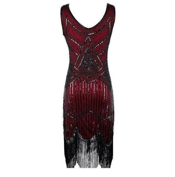 Vintage 20'er Gatsby Kjole Bourgogne