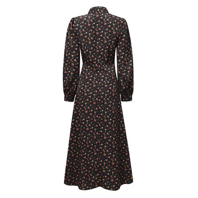 Vintage 40'er Flowy Sort Kjole