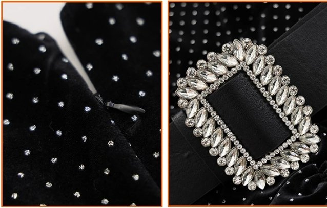 Vintage 40'er Glamourøs Kjole