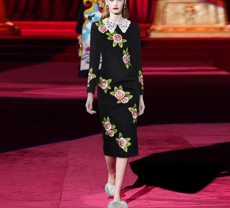 Vintage 40'er Kjole Store Roser