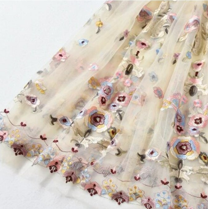 Vintage 40'er Lang Kjole Champagne