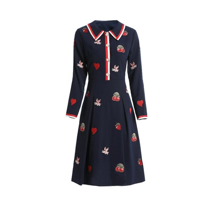 Vintage 40'er Navy Aftenkjole