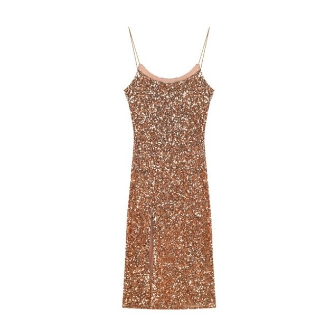 Vintage 40'er Bodycon Kjole Khaki