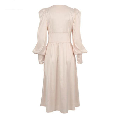 Vintage 40'er Beige Satin Kjole