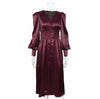 Vintage 40'er Bourgogne Satin Kjole