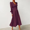 Vintage 40'er Bourgogne Satin Kjole