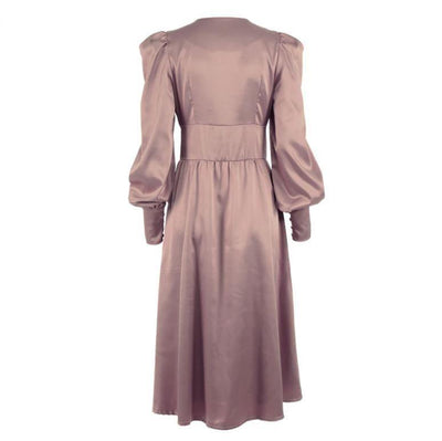 Vintage 40'er Brun Satin Kjole