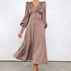 Vintage 40'er Brun Satin Kjole