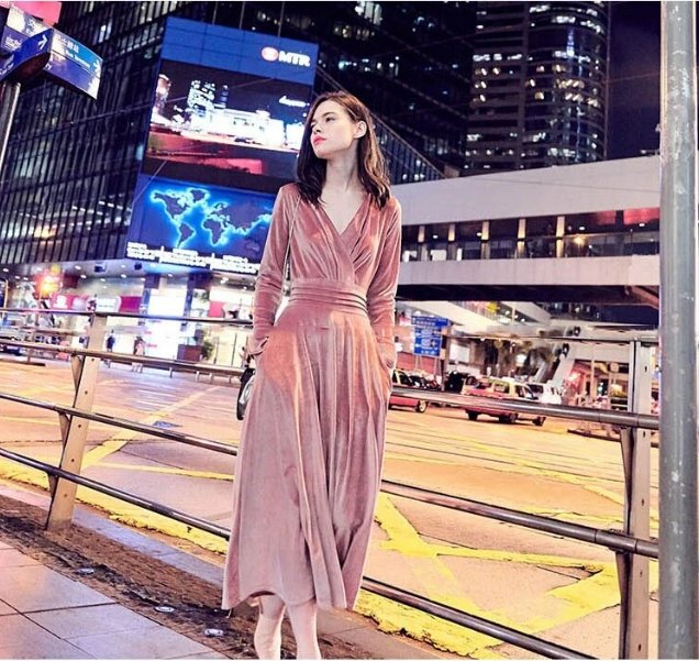 Vintage 40'er Almindelig Kjole Pink