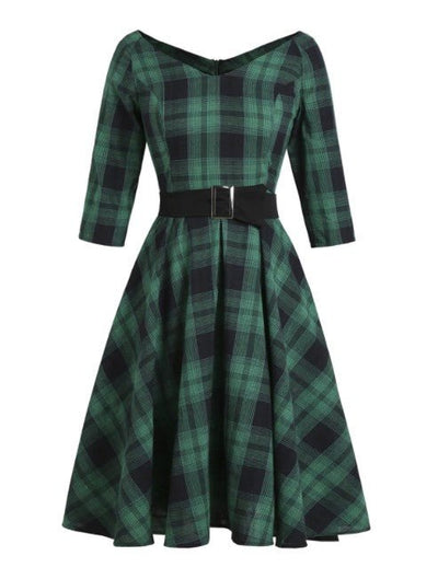 Vintage 50'er Tartan Kjole