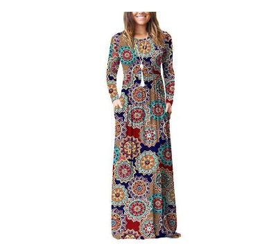 Lang Hippie Kjole