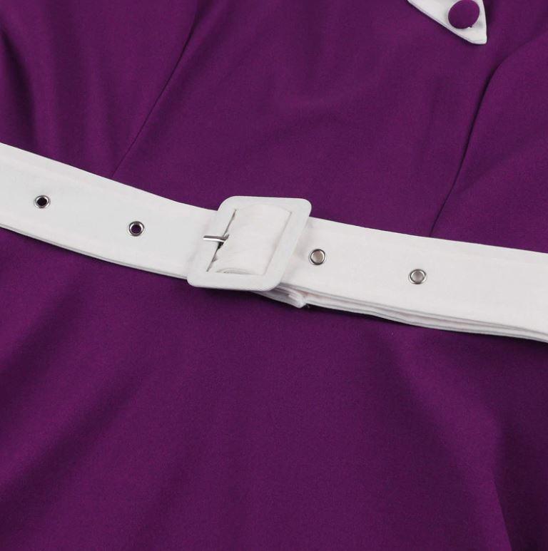 Vintage Efterår Lilla Kjole