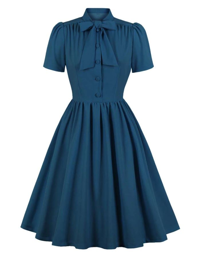 Preppy Vintage Kjole Blå