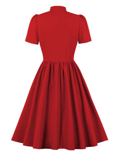 Preppy Rød Vintage Kjole