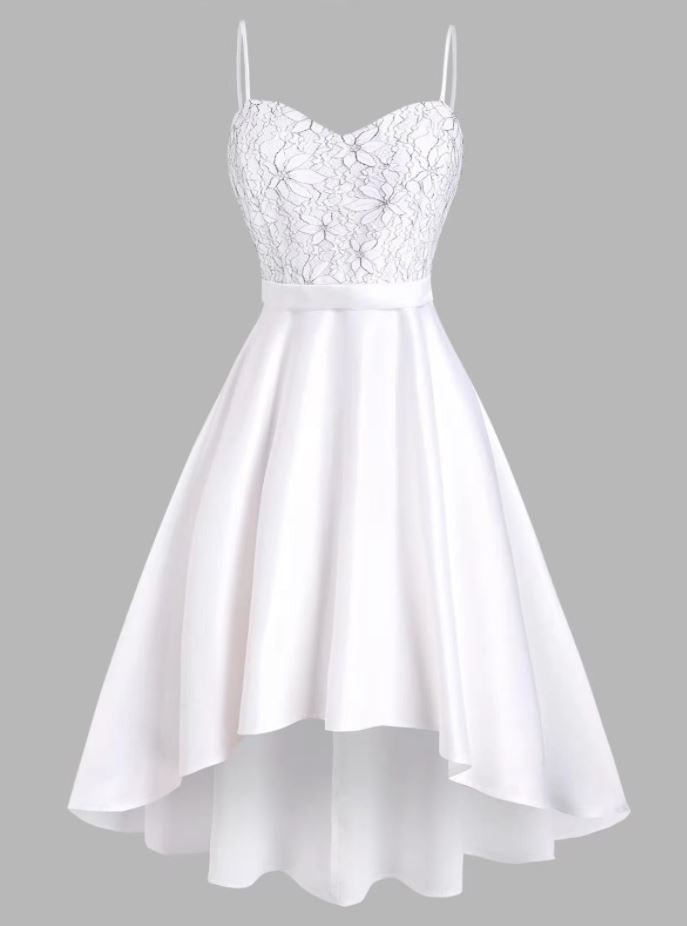 Vintage Hvid Broderikjole
