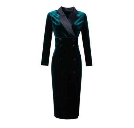 Vintage Grøn Kjole I God Kvalitet