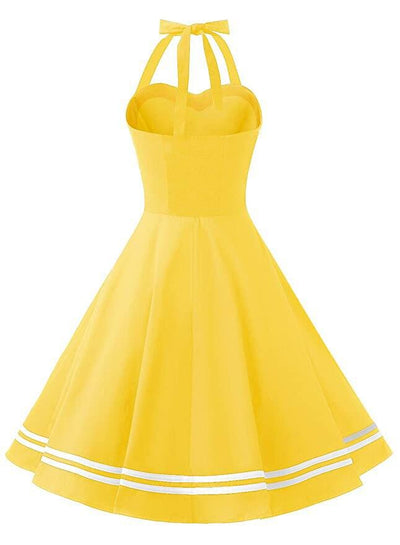 Vintage Boogie Woogie Gul Kjole