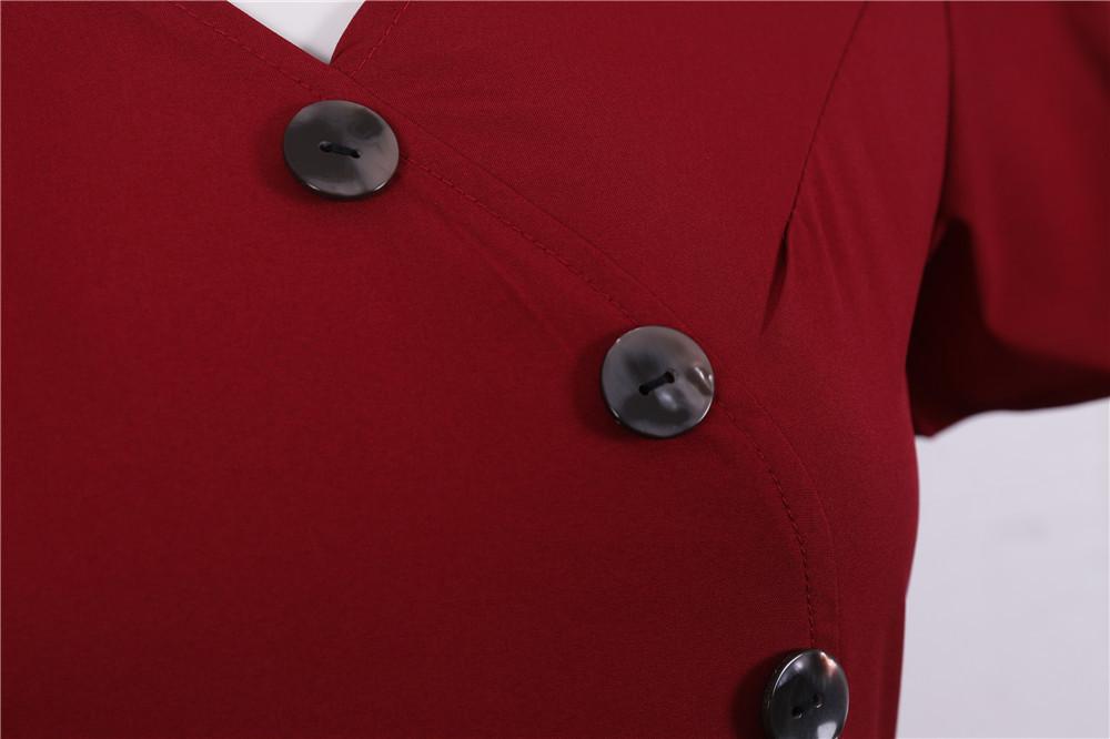 Vintage Kjole Knapper Bourgogne