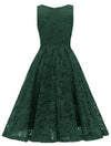 Vintage Grøn Broderikjole
