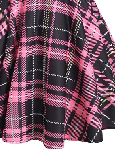 Vintage Ternet Snørebåndskjole Pink