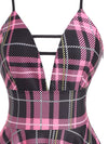 Vintage Ternet Snørebåndskjole Pink