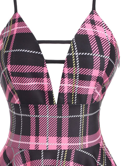 Vintage Ternet Snørebåndskjole Pink
