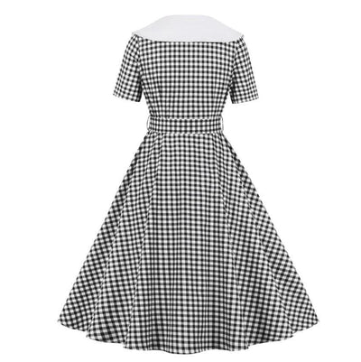 Vintage Sort Ternet Kjole