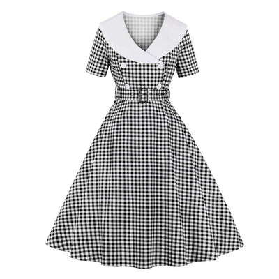 Vintage Sort Ternet Kjole