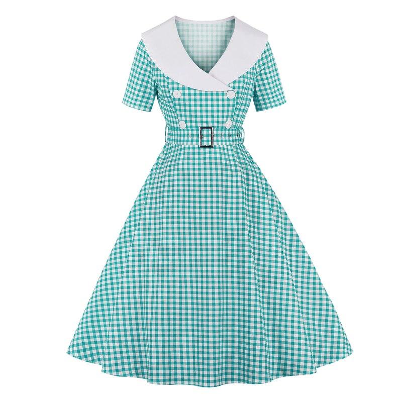 Vintage Turkis Ternet Kjole