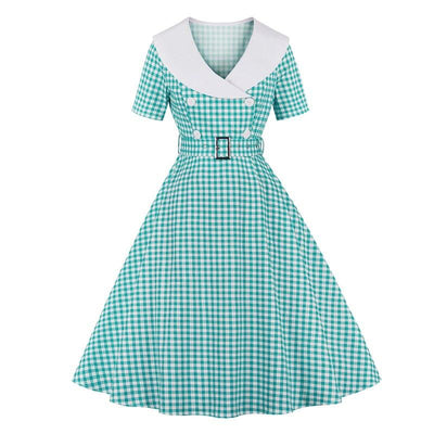 Vintage Turkis Ternet Kjole