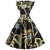 Vintage Chic Retro Prangende Kjole