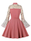 Pink Peter Pan Collar Vintage Kjole