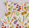 Vintage Rund Hals Kjole Creme Blomster