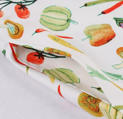 Vintage Rund Hals Kjole Creme Blomster